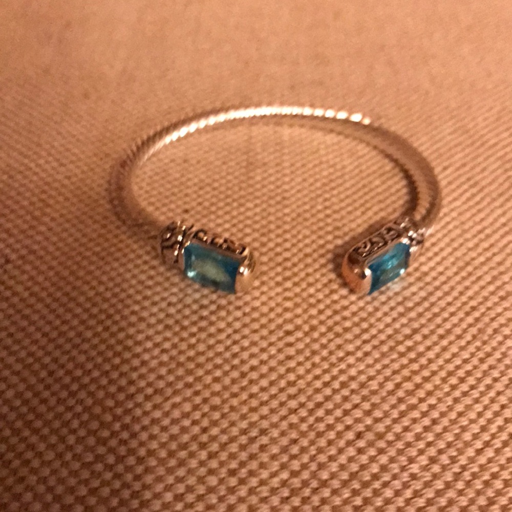 Blue Open Bangle